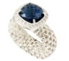 Bague argent cristal oz BLEU