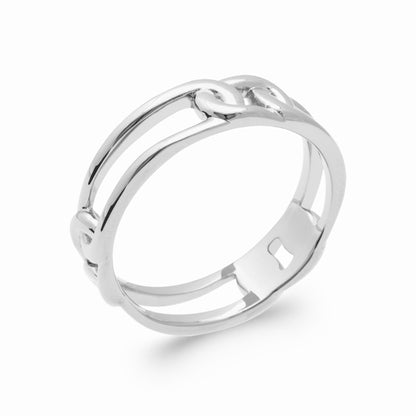 Bague argent rhodié 