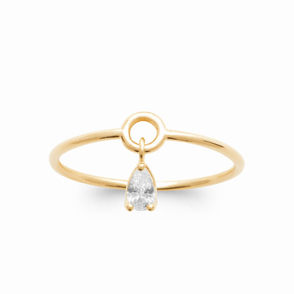 Bague breloque solitaire 