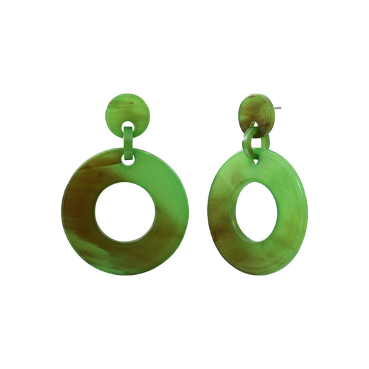 Boucles acétate vert 