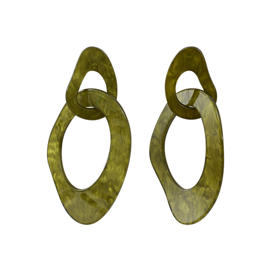 Boucles acier acétate vert 