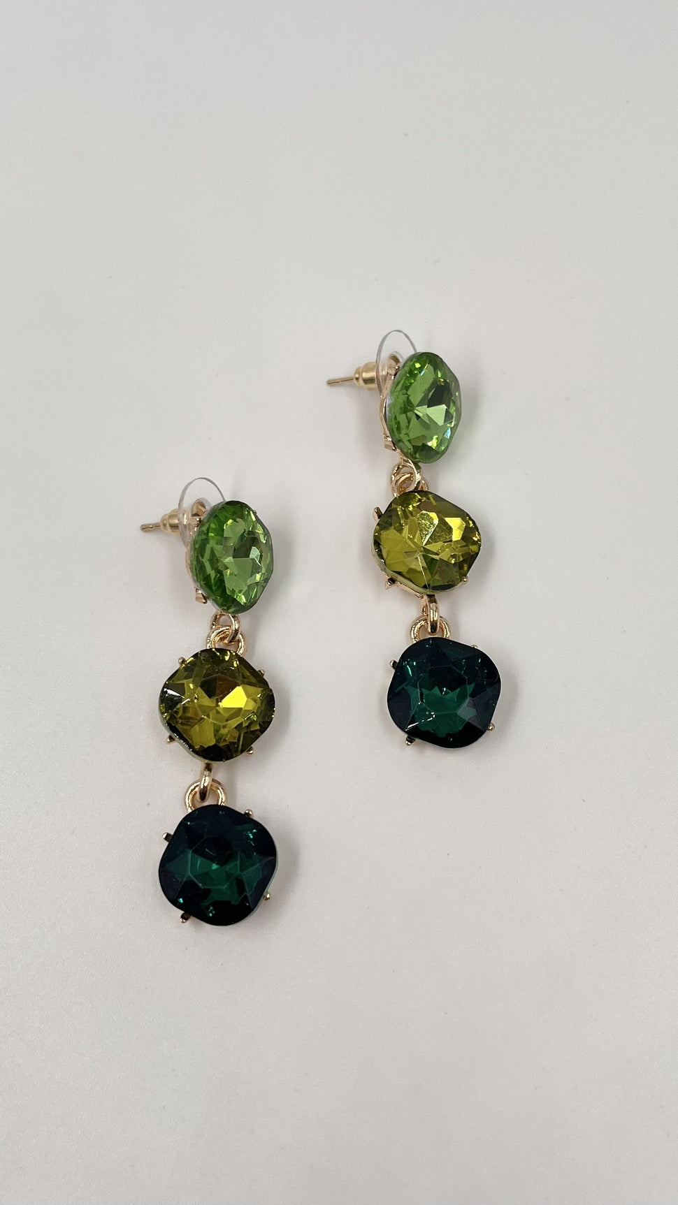 Boucles d'oreilles étincelle VERT