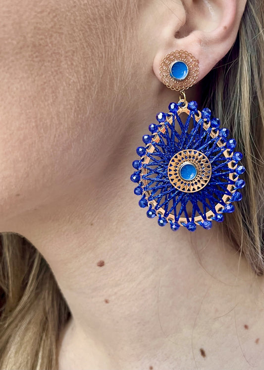 Boucles d'oreilles justine BLEU