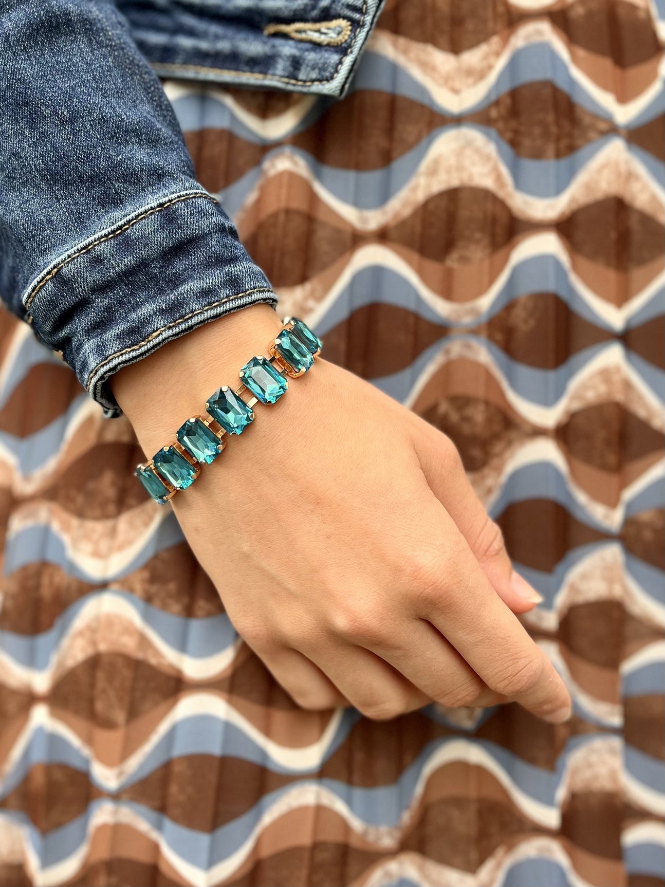 Bracelet strass BLEU