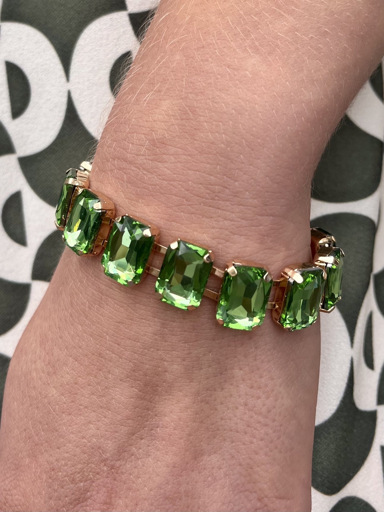 Bracelet strass VERT