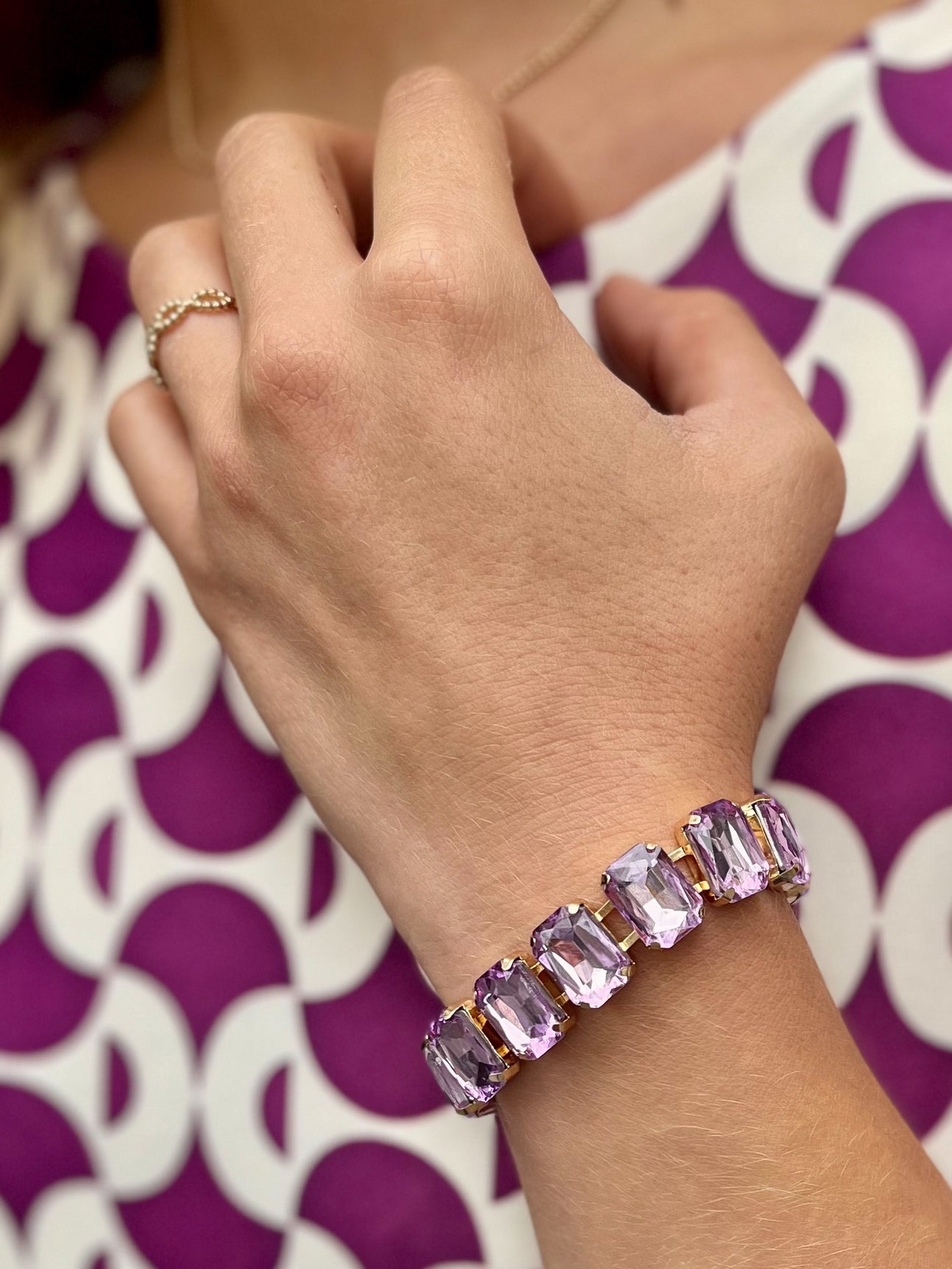 Bracelet strass VIOLET