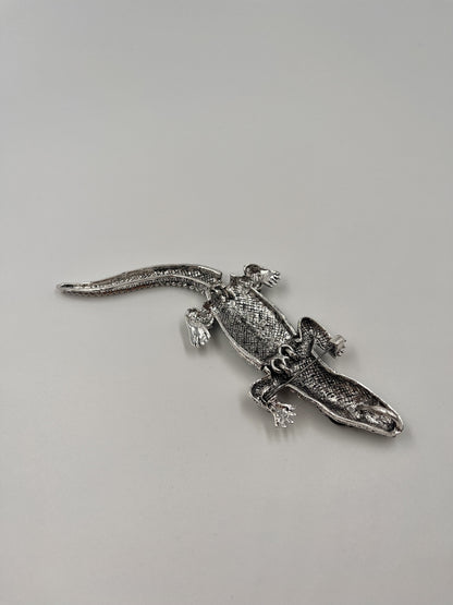 Broche crocodile VERT