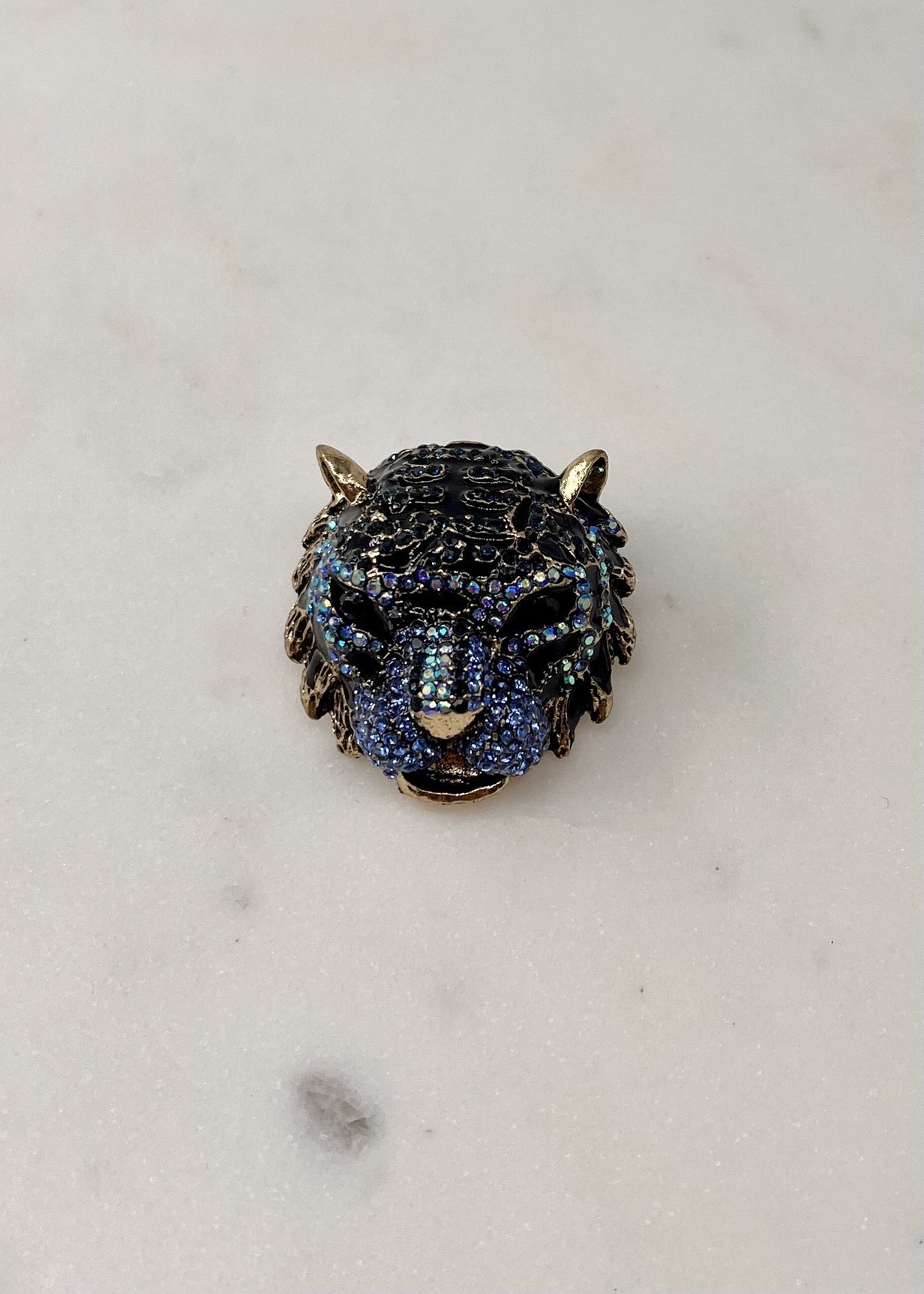 Broche tigre BLEU