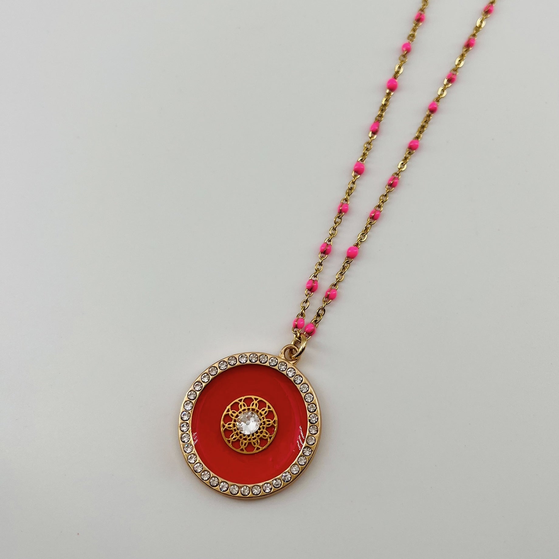 Collier pm claudia dore FRAMBOISE