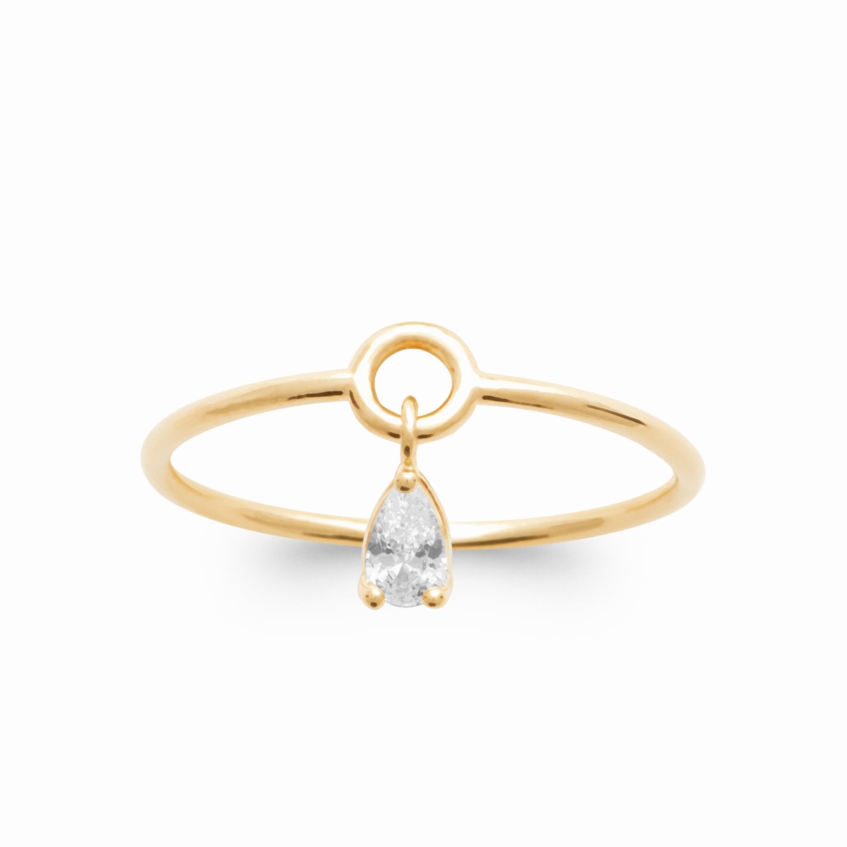 Bague breloque solitaire 