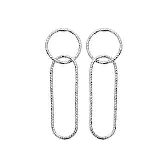 Boucles argent rhodié 