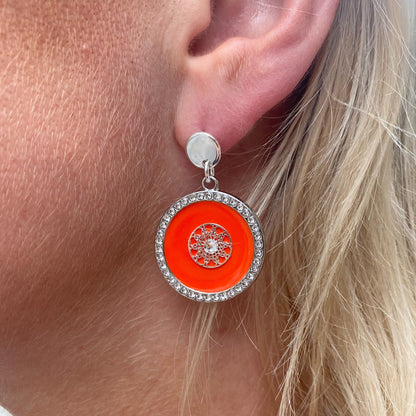 Boucles argentées petit modèle Claudia ORANGE