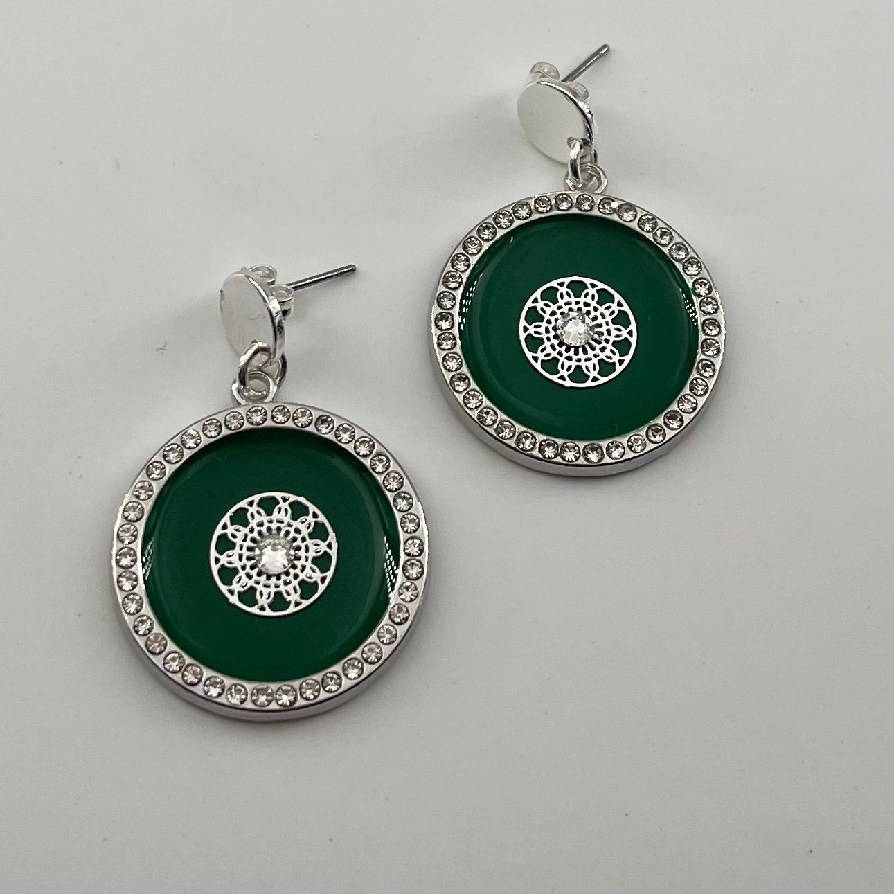 Boucles argentées petit modèle Claudia VERT GUCCI