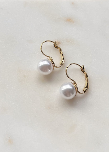 Boucles d'oreilles dormeuse PERLE