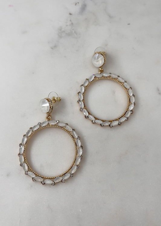 Boucles d'oreilles léonie BLANC