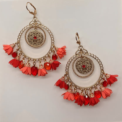 Boucles dorées Camille ROUGE/CORAIL