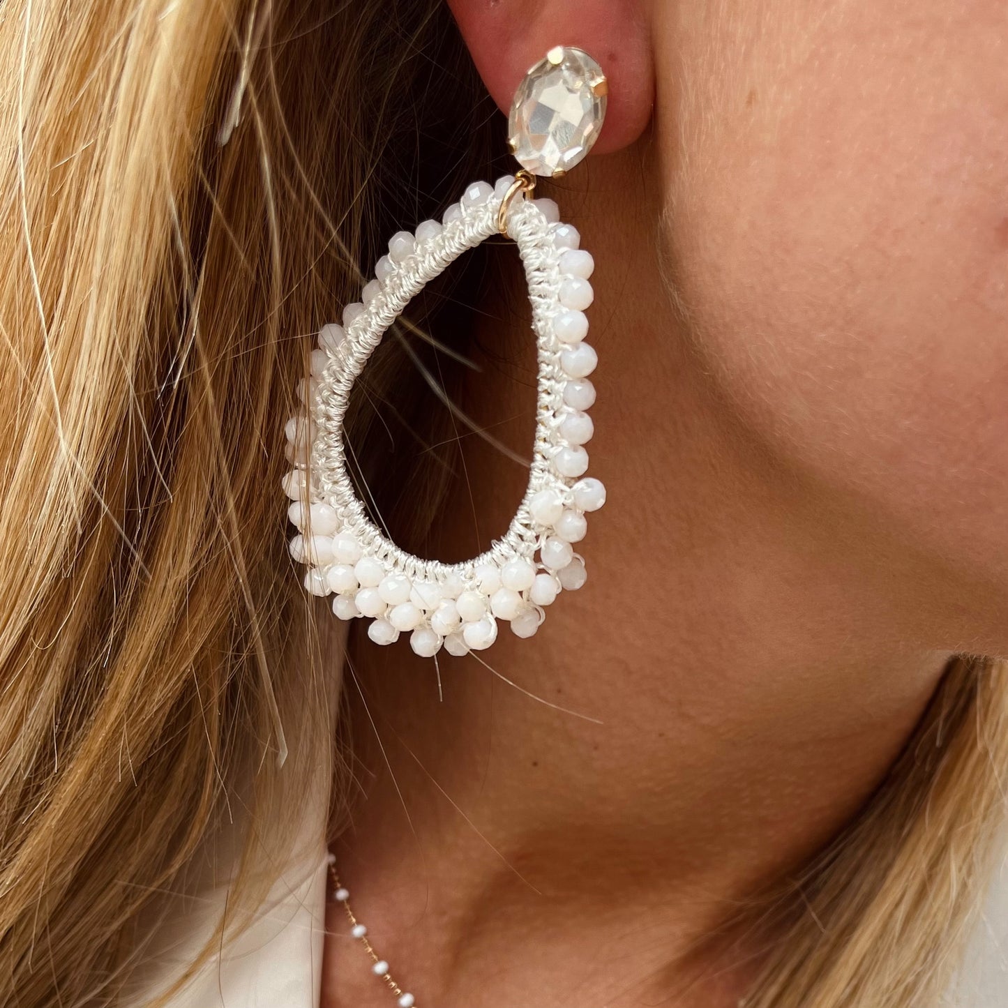 Boucles dorées Diva BLANC