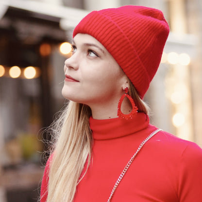 Boucles dorées Diva ROUGE