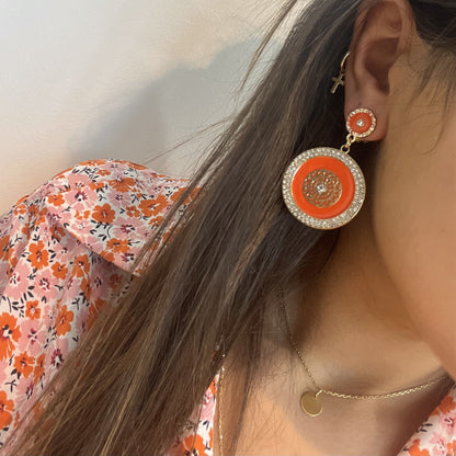 Boucles modèles moyen dorées Claudia ORANGE