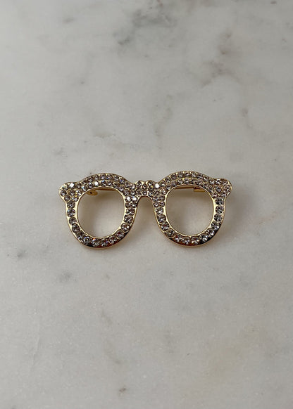 Broche lunettes STRASS/CRISTAL