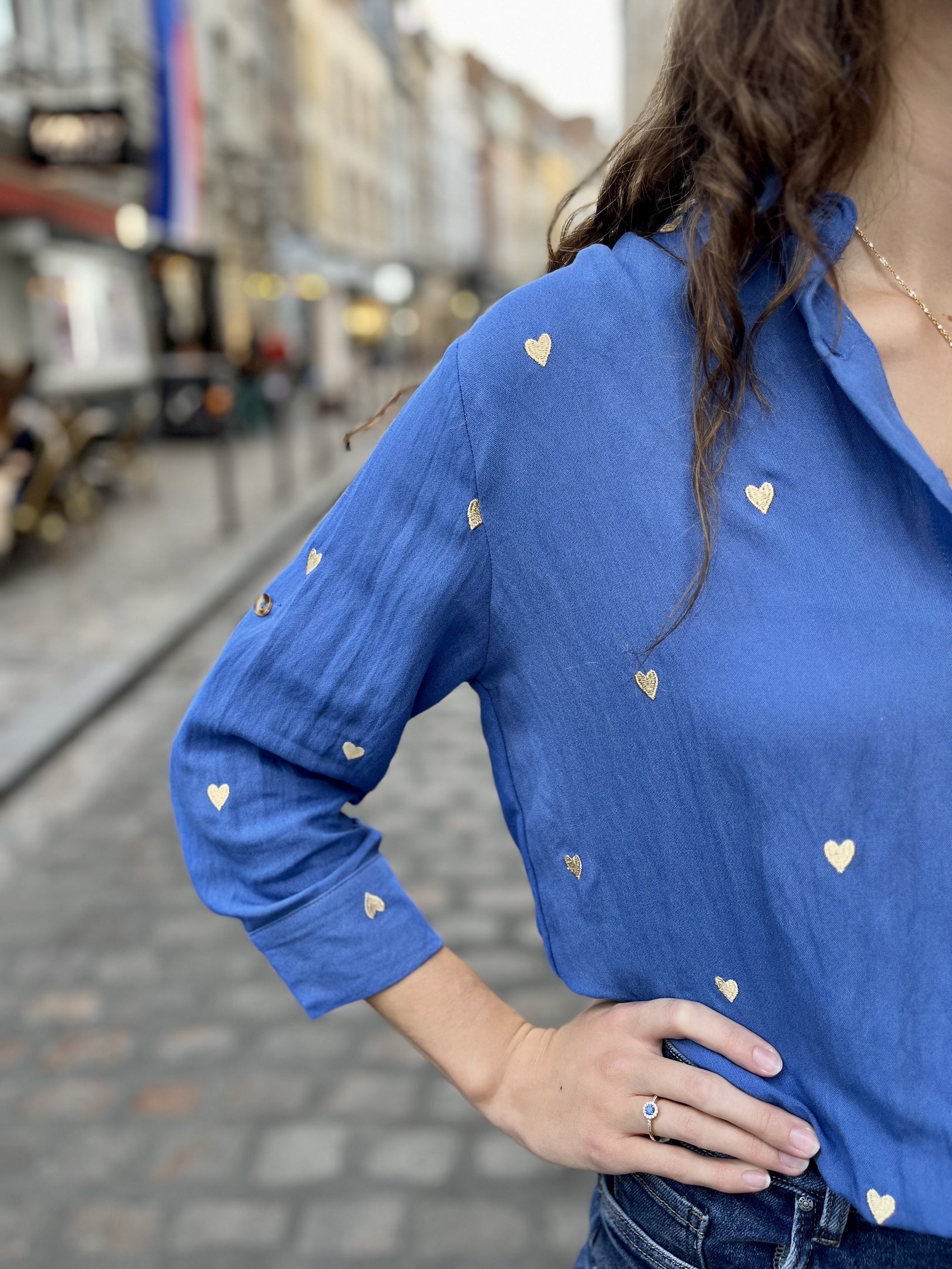 Chemise brodée coeur ROYAL