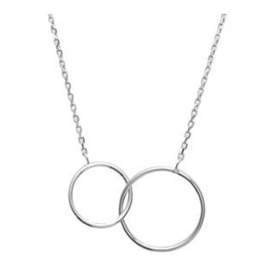 Collier anneaux argent 