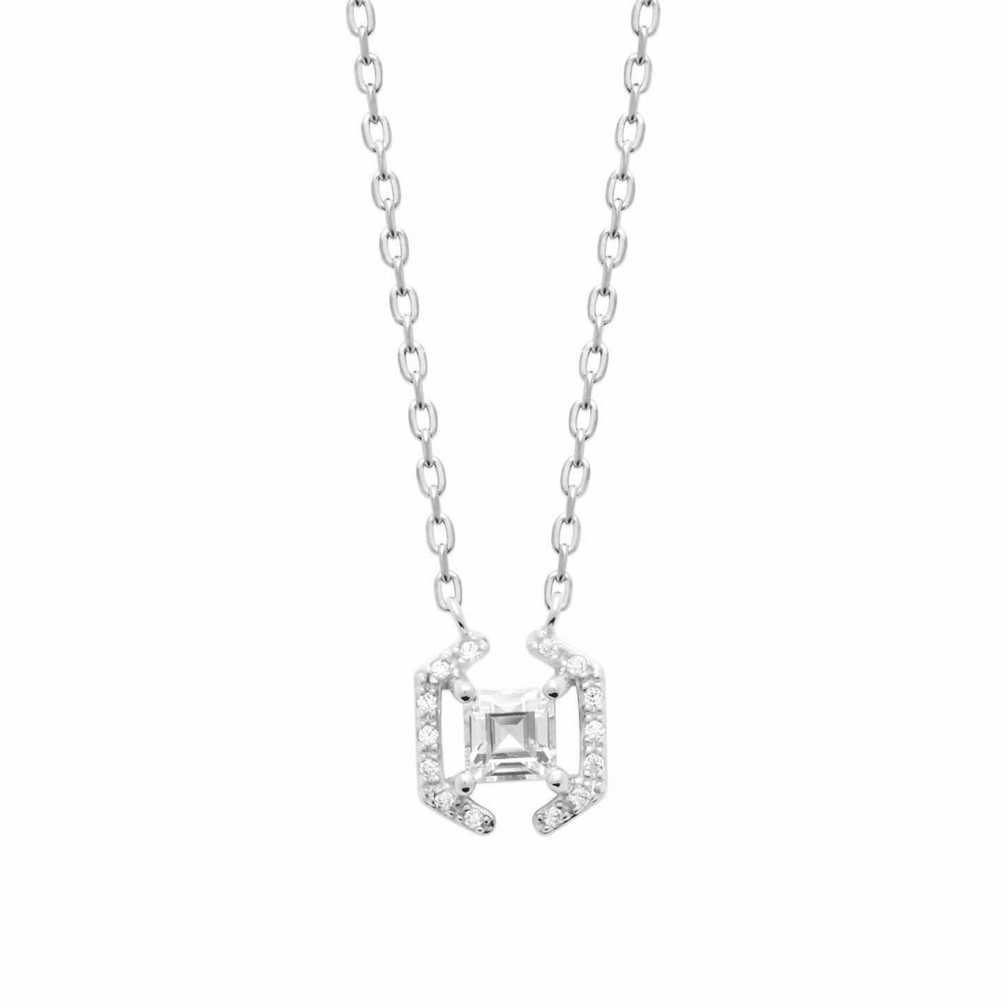 Collier argent couronne 