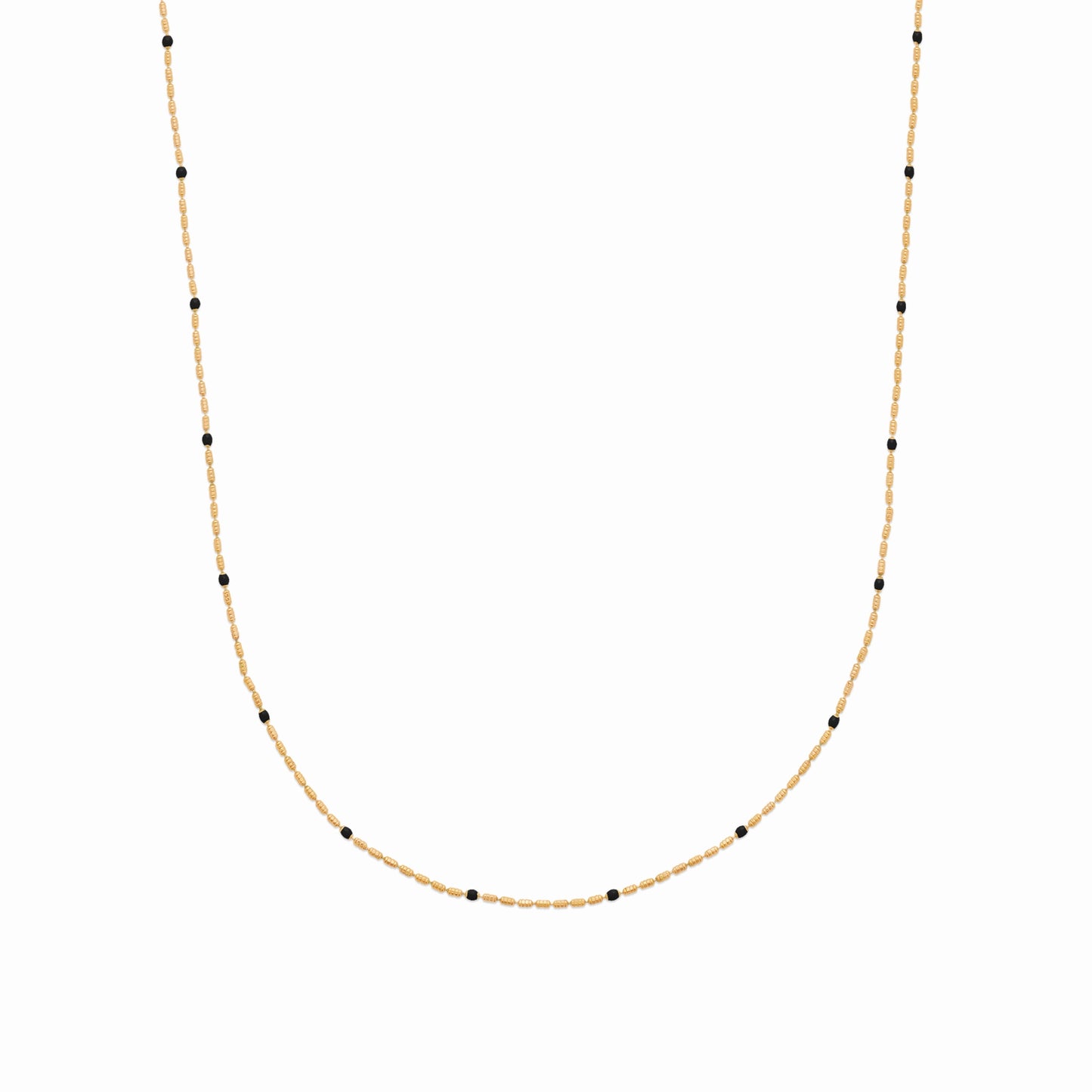 Collier plaqué or émail noir 