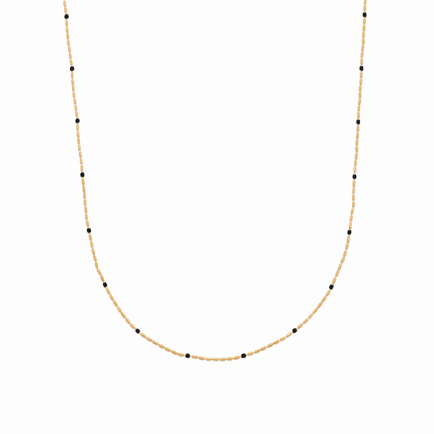 Collier plaqué or émail noir 