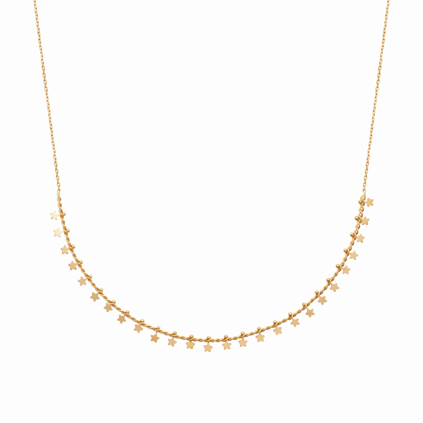 Collier plaqué or étoiles 