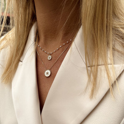 Collier plaqué or Nina 1 BLANC