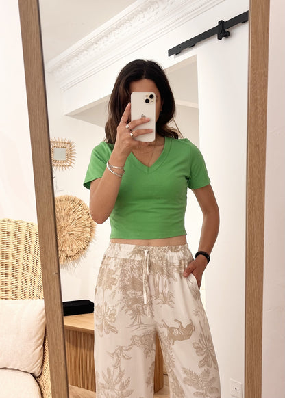 Crop top chloé VERT BRESIL