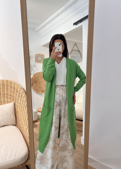 Gilet long élise VERT GUCCI