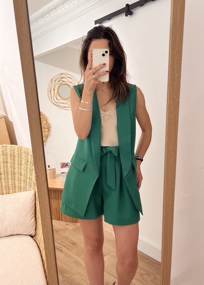 Gilet tina tailleur Sans manches VERT