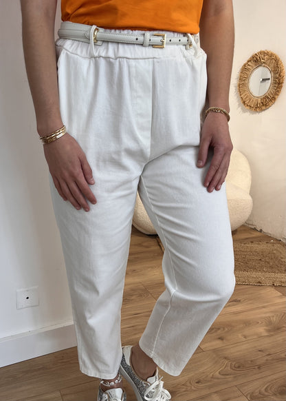 Pantalon baggy corentine BLANC