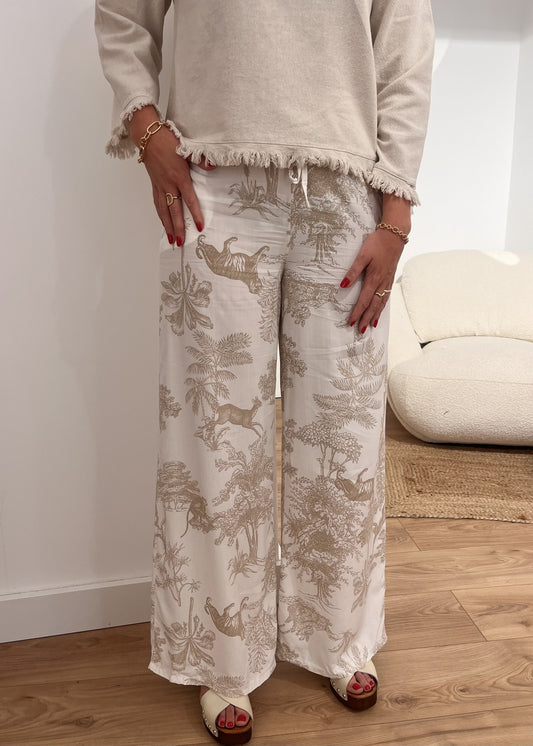 Pantalon fluide angèle BEIGE IMP