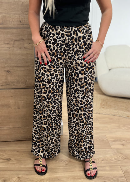 Pantalon fluide sidonie LEOPARD