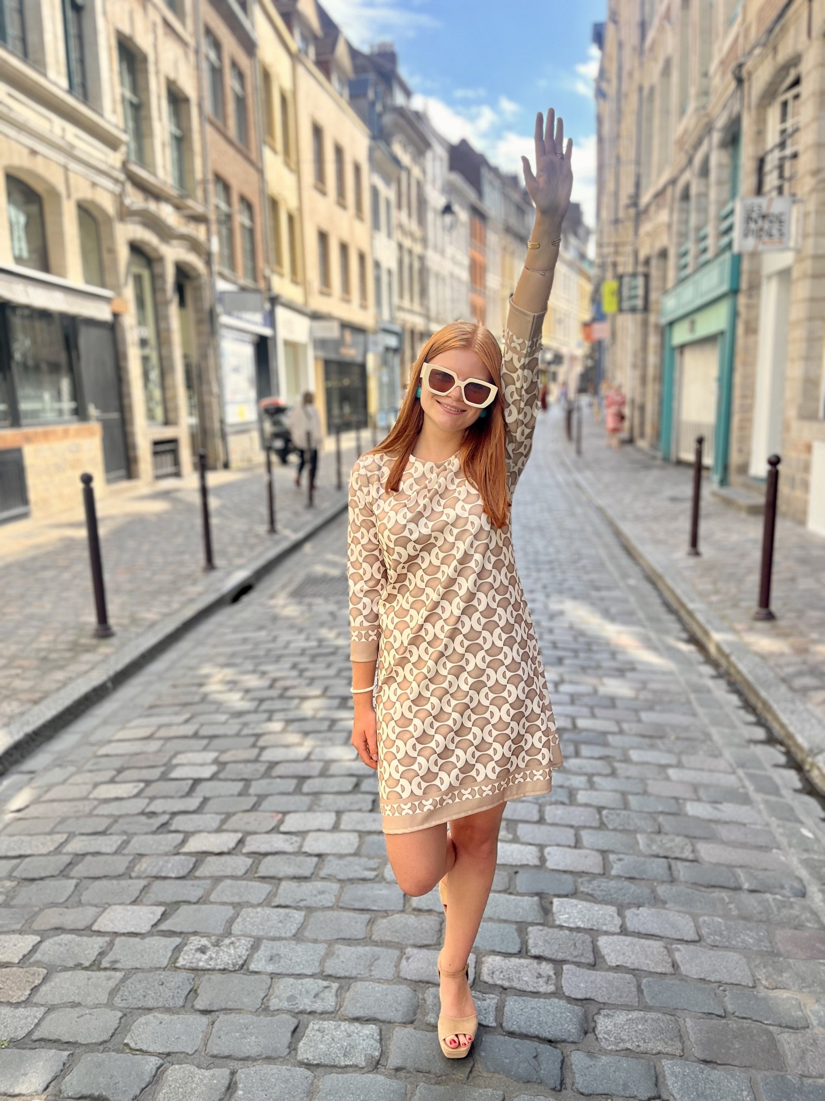 Robe courte à motifs CAMEL