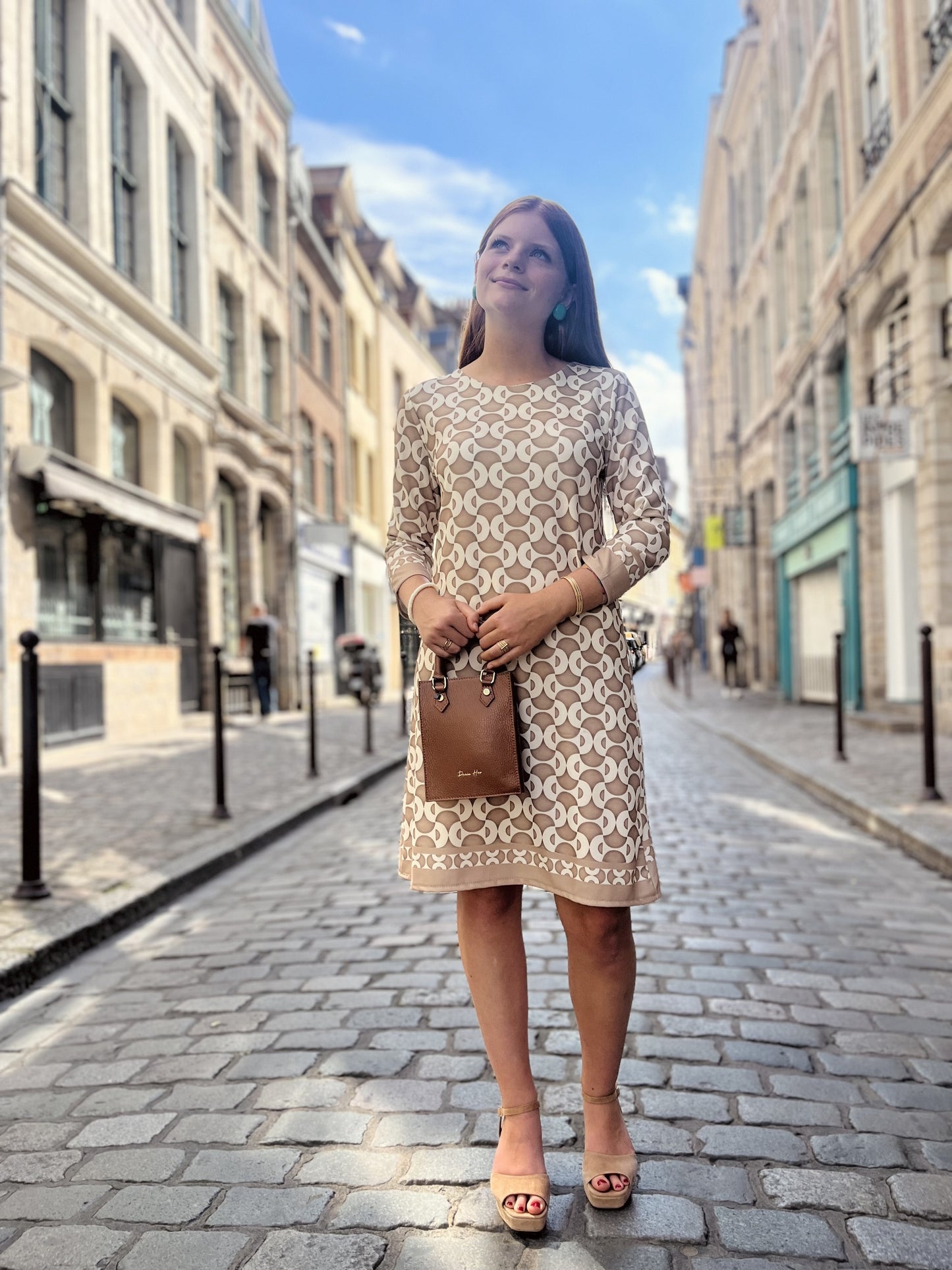 Robe courte à motifs CAMEL