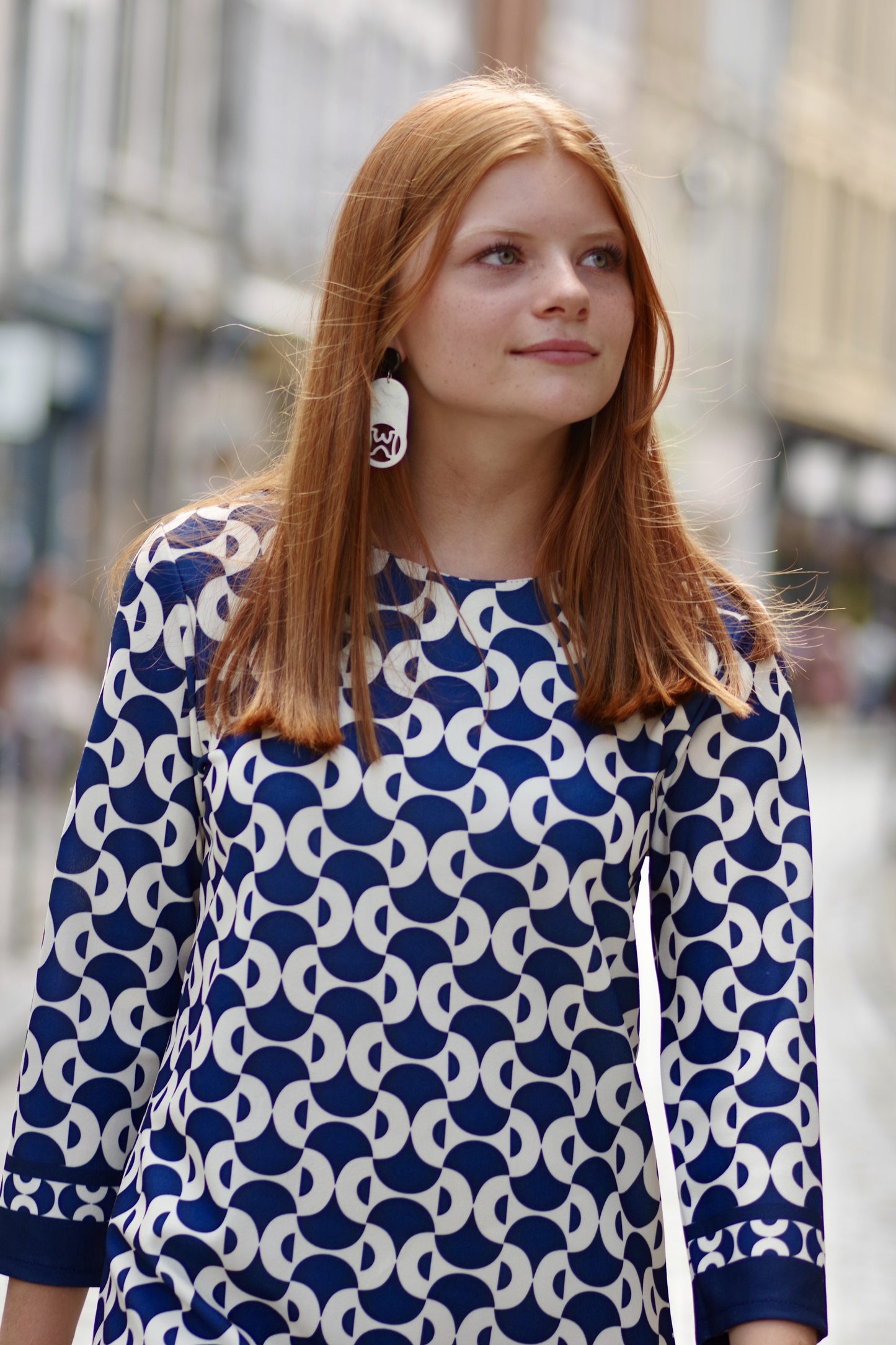 Robe courte à motifs NAVY