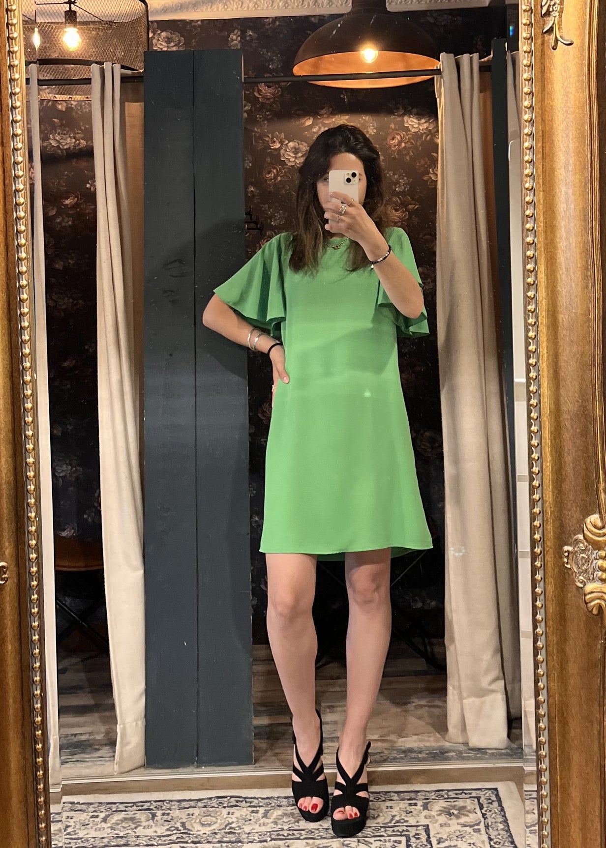 Robe courte chloé VERT BRESIL