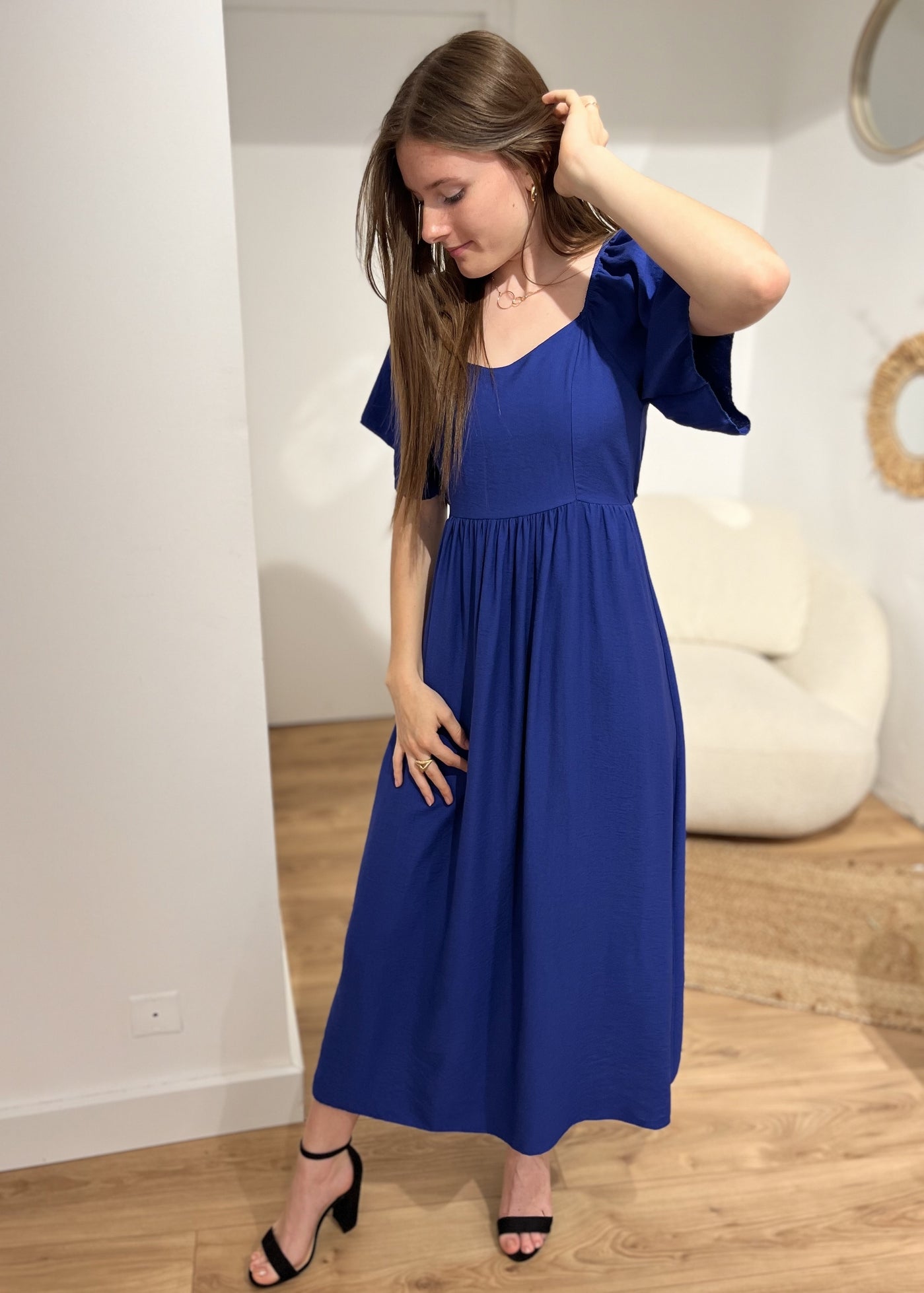 Robe longue chlotilde Noeud dos nu ROYAL