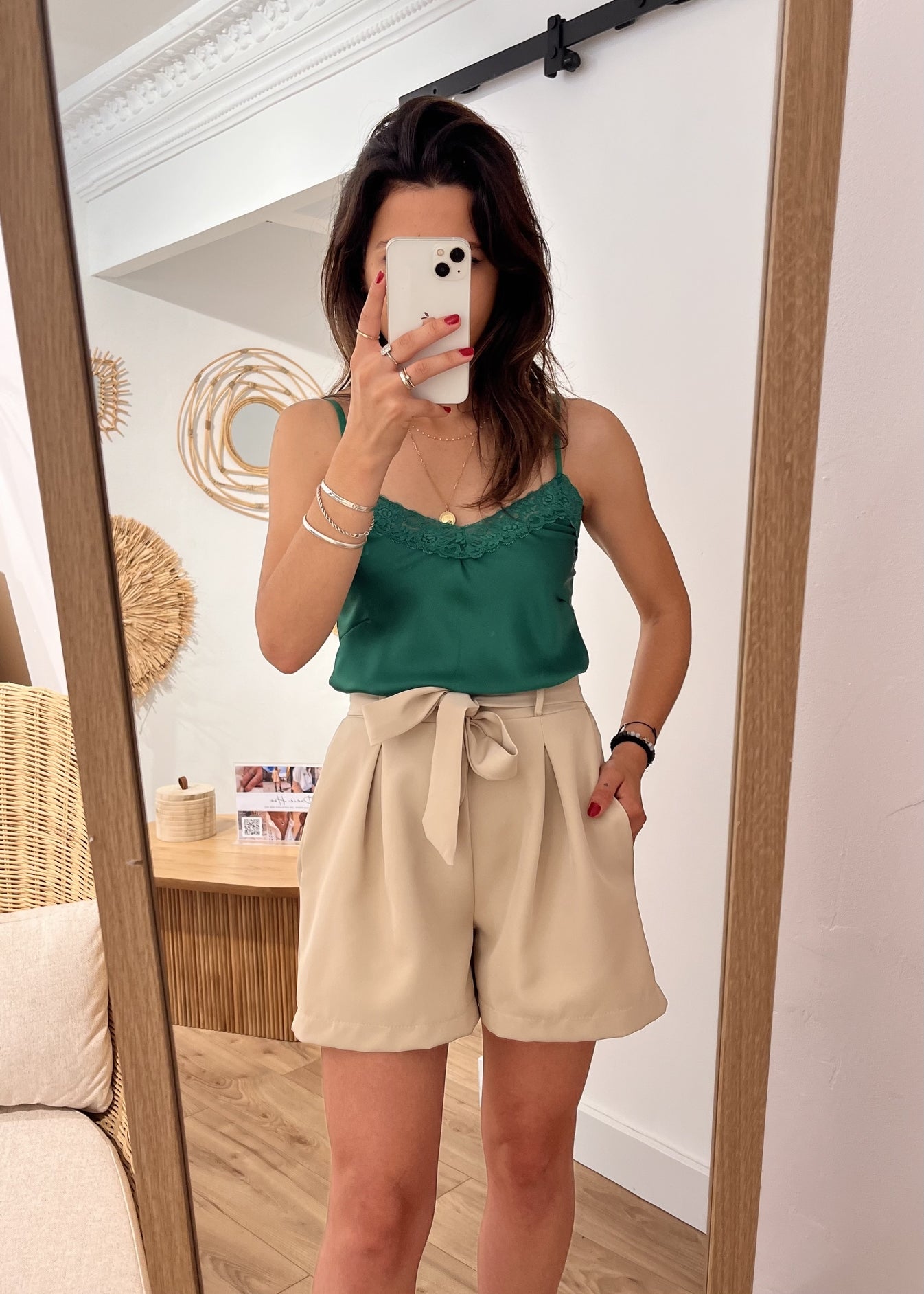 Short de tailleur tina BEIGE