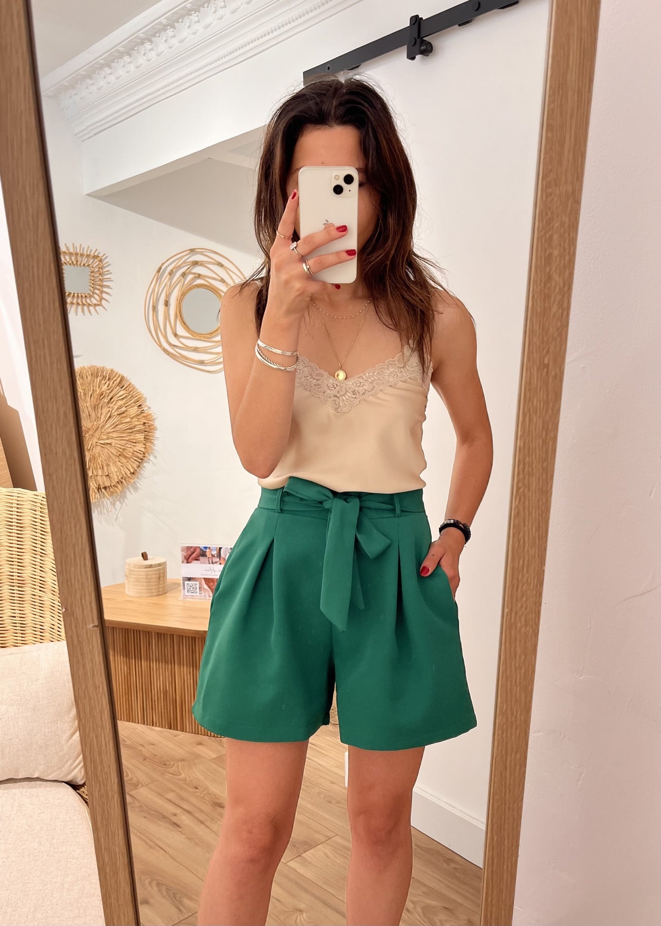 Short de tailleur tina VERT