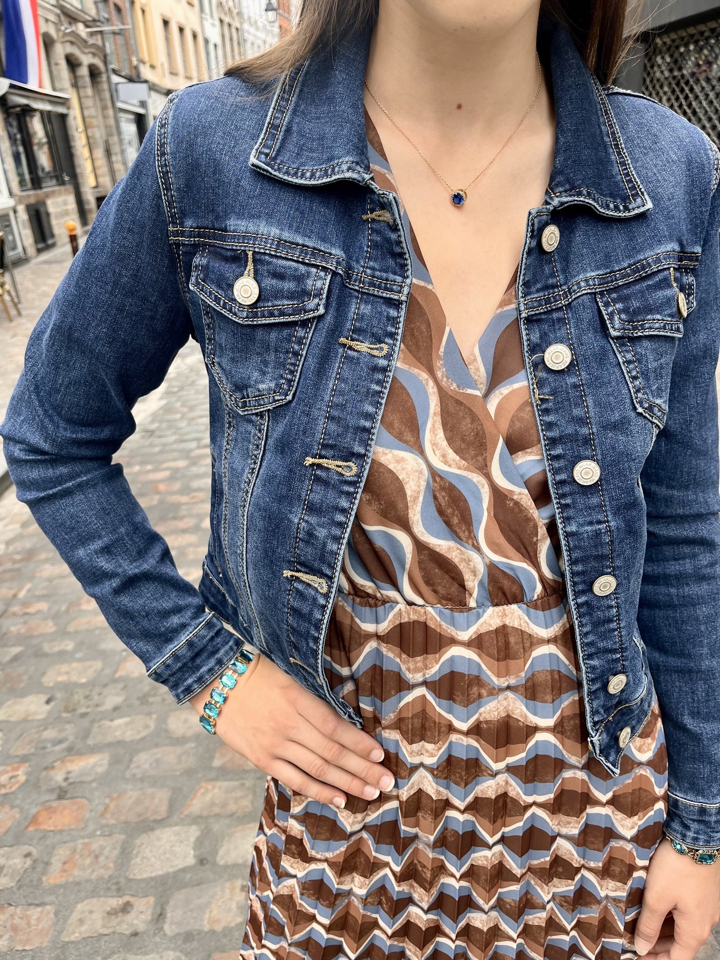 Veste avec boutons BLEU