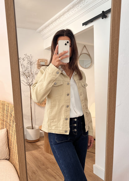 Veste en toile Haut BEIGE