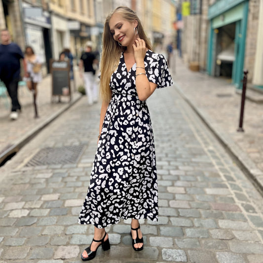 Robe longue imprimé NOIR